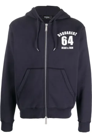 Dsquared2 Hoodie con logo estampado y cierre