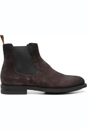 santoni Botines de gamuza con puntera redonda