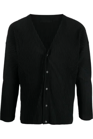 Issey Miyake Blazer tejido de canalé con botones
