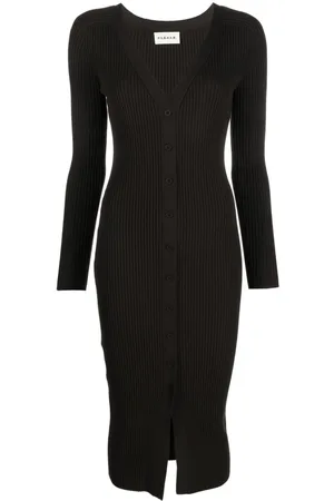 P.A.R.O.S.H. Vestido midi tejido de canalé
