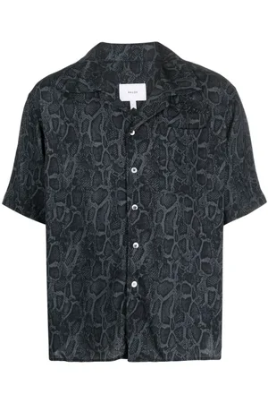 Rhude Camisa con motivo de piel de serpiente