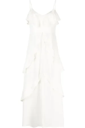Twin-Set Slip dress largo con volantes
