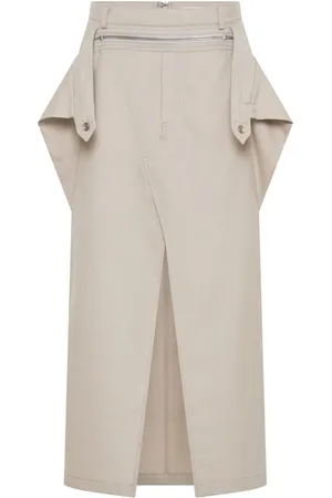 DION LEE Falda midi con detalle de cierre