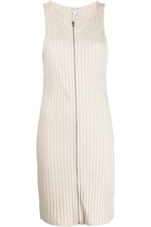 Calvin Klein Vestido tejido de canalé con cierre