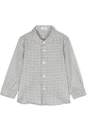 Il gufo Camisa con botones y cuadros estampados