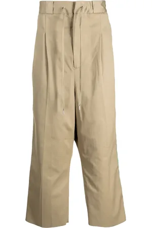 Takahiromiyashita The Soloist Pantalones drop crotch con cordones en la pretina