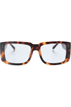 Linda Farrow Lentes de sol con armazón oversize estilo carey