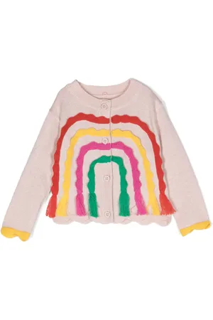 Stella McCartney Cárdigan con botones y aplique de arcoíris