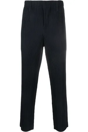 Issey Miyake Pantalones rectos con pinzas