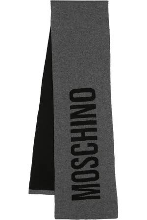 Moschino Bufanda tejida con logo en intarsia