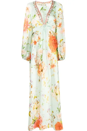 Camilla Vestido con aberturas y estampado floral