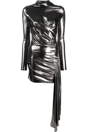 BLUMARINE Vestido drapeado manga larga