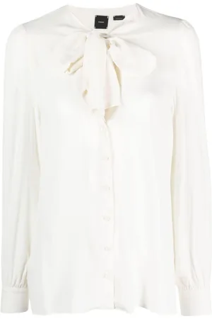 Pinko Camisa con botones y moño en el cuello