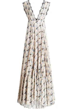 Etro Vestido largo con estampado de cachemira