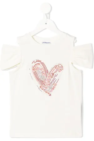 Simonetta Playera con hombros descubiertos y detalle de corazón