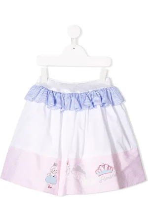 Simonetta Falda con volantes y diseño de paneles
