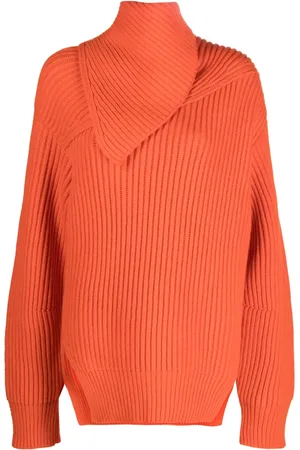 Jil Sander Suéter de canalé con cuello