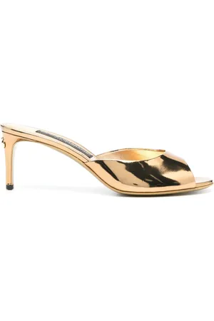 Dolce & Gabbana Sandalias con acabado metalizado y tacón de 70mm