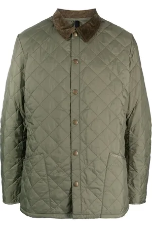 Barbour Chamarra con capitonado de rombos y cuello de pana