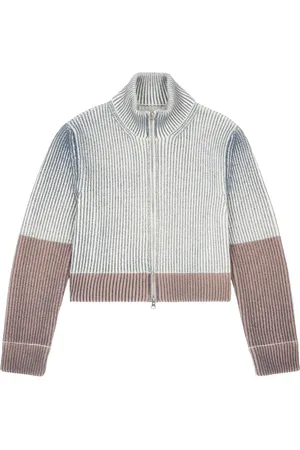 Maison Margiela Cárdigan tejido de canalé con cierre