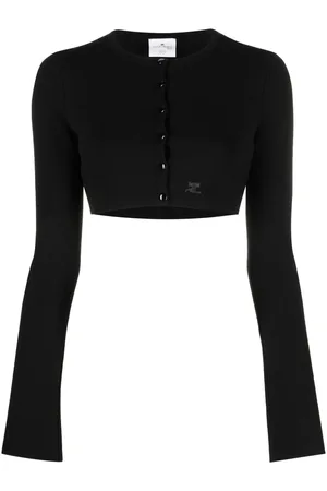 Courrèges Cárdigan de tejido fino corto