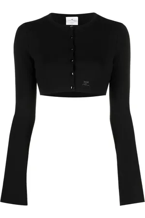 Courrèges Cárdigan de tejido fino corto