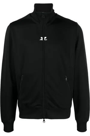 Courrèges Sudadera con parche del logo y cierre