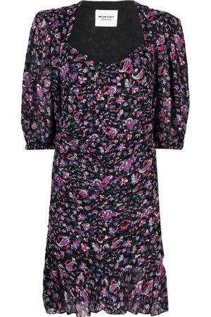 Marant Etoile Vestido Lunesa con estampado floral