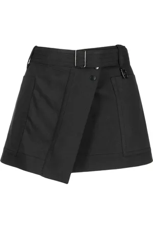 Low Classic Falda midi con diseño asimétrico y cinturón