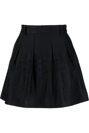 PEARLY GATES Falda midi con bordado en jacquard