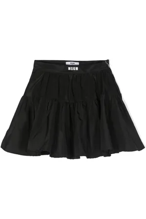 Msgm Falda acampanada con logo en la pretina