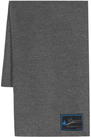 Lanvin Mascada de cachemira con logo