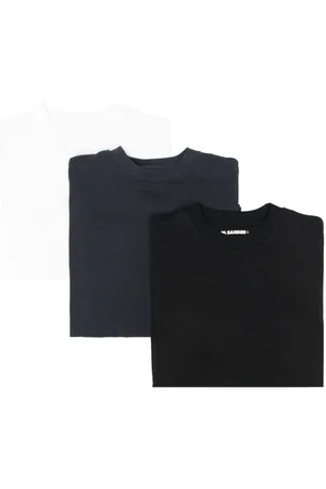 Jil Sander Pack de tres playeras con parche del logo