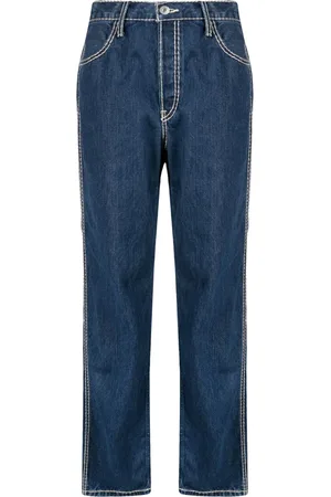 RE/DONE Jeans holgados con costuras en contraste