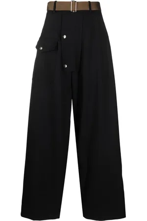 Plan C Pantalones cargo con diseño ancho