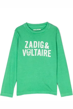 Zadig & Voltaire Playera manga larga con logo estampado