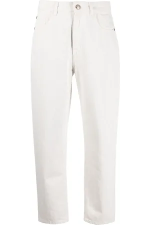 MOORER Pantalones capri con tiro medio