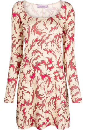 MACCAPANI Vestido corto con estampado gráfico