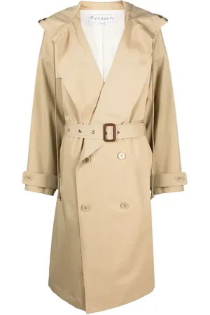 J.W.Anderson Gabardina con doble botonadura y capucha