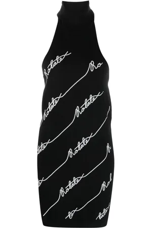 ROTATE Vestido corto con logo de lentejuelas