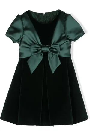 Lapin House Vestido de terciopelo acampanado con detalle de moño