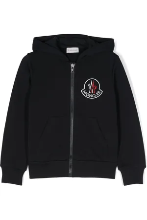 Moncler Hoodie con parche del logo y cierre