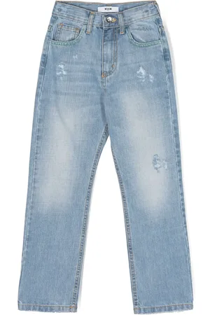 Msgm Jeans rectos con efecto envejecido