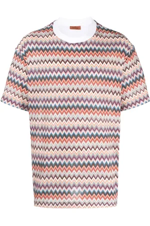 Missoni Playera con motivo en zigzag y cuello redondo