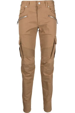 Balmain Pantalones skinny con detalle de cierres