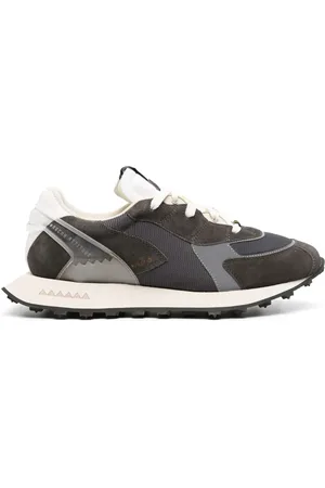 RUN OF Tenis con paneles de gamuza y logo estampado