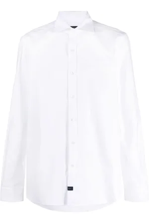 FAY Camisa con cuello italiano