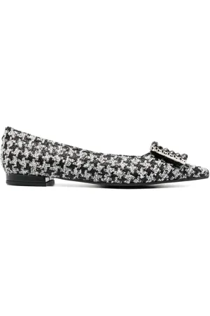 ROBERTO FESTA Flats con estampado pied de poule y tacón de 30mm