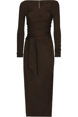 Dolce & Gabbana Vestido midi con diseño cruzado