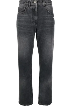 Palm Angels Jeans rectos con efecto envejecido